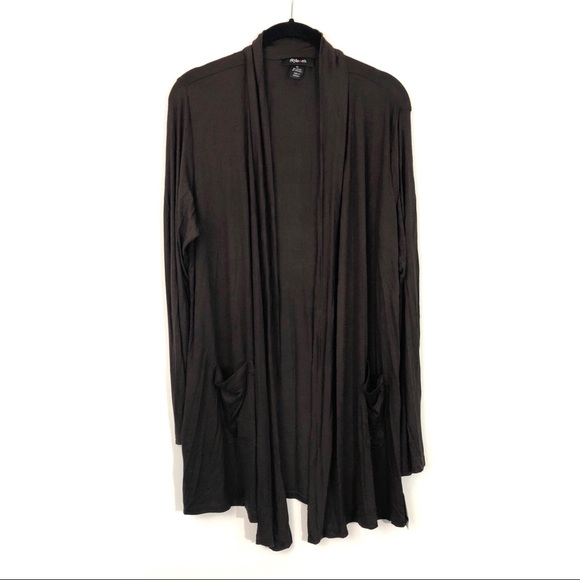 Style & Co. Sweaters - Style & Co. Brown Thin Open L/S Cardigan XL